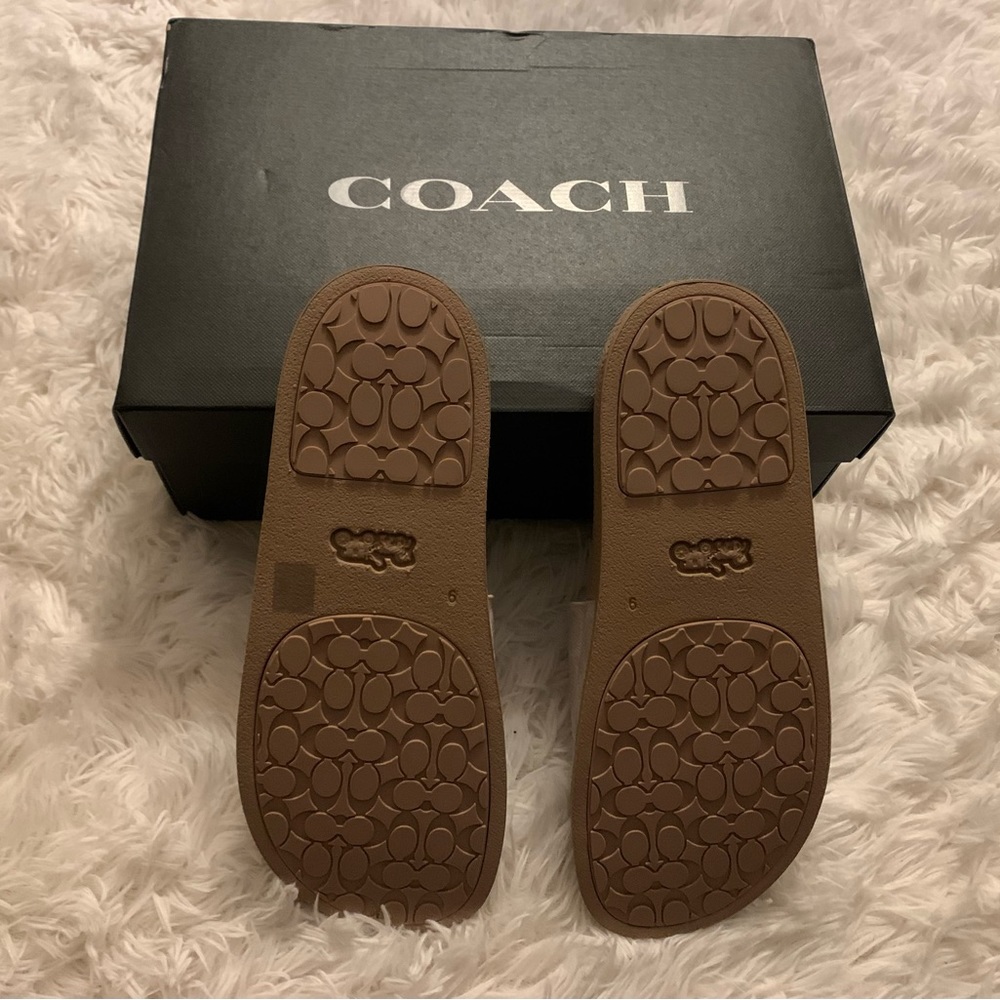 LAST PAIR! Coach Udele Slides Sandals Shoes Pool Slides - Picture 6 of 8